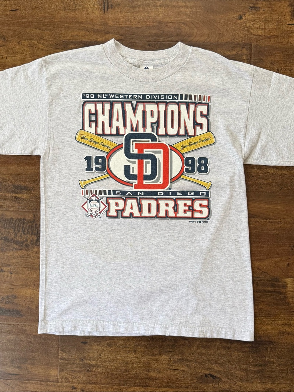 Vintage 1998 San Diego Padres NL Western Div Champions T-Shirt Men’s Size Large